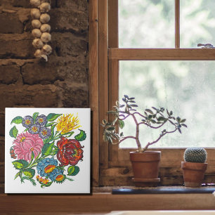 Azulejo Flores rústicas húngaras