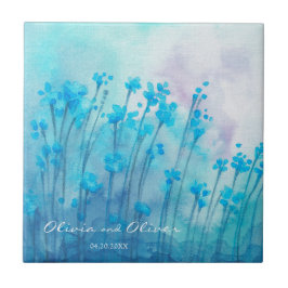 Azulejo Flores salvajes azules