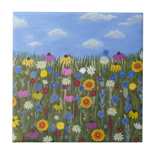 Azulejo Flores silvestres con margaritas