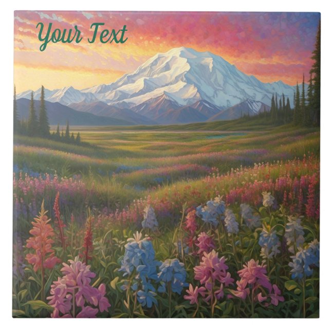 Azulejo Flores silvestres de Denali (Frente)