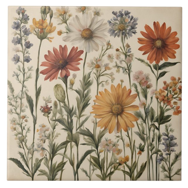 Azulejo Flores silvestres de época (Frente)