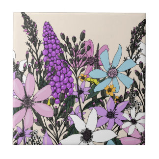 Azulejo Flores silvestres de verano