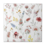 Azulejo Flores silvestres románticas acuarela pastel<br><div class="desc">Este diseño de Flores silvestres románticas acuarela pastel, inspirado en las flores silvestres australianas, añade un color suave y un delicado detalle floral a cualquier espacio. Los tonos pastel suaves y un estilo de acuarela relajada se mezclan sin esfuerzo en tu decoración, creando una atmósfera acogedora, pacífica y silenciosamente romántica....</div>
