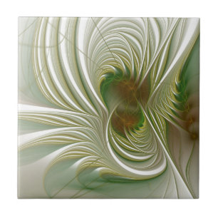 Azulejo Flores suaves y tiernas fantasía fractal