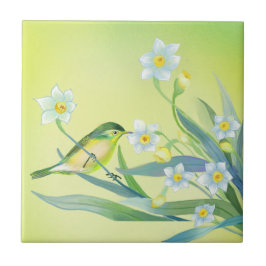 Azulejo Flores y aves Pinturas inspiradas en el jardín