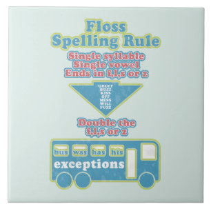 Azulejo Floss Rule Phonics Learning English Language