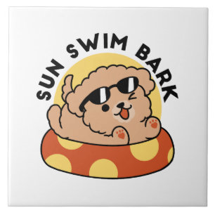 Azulejo Flotación de perro de verano de Guay - Fiesta de p