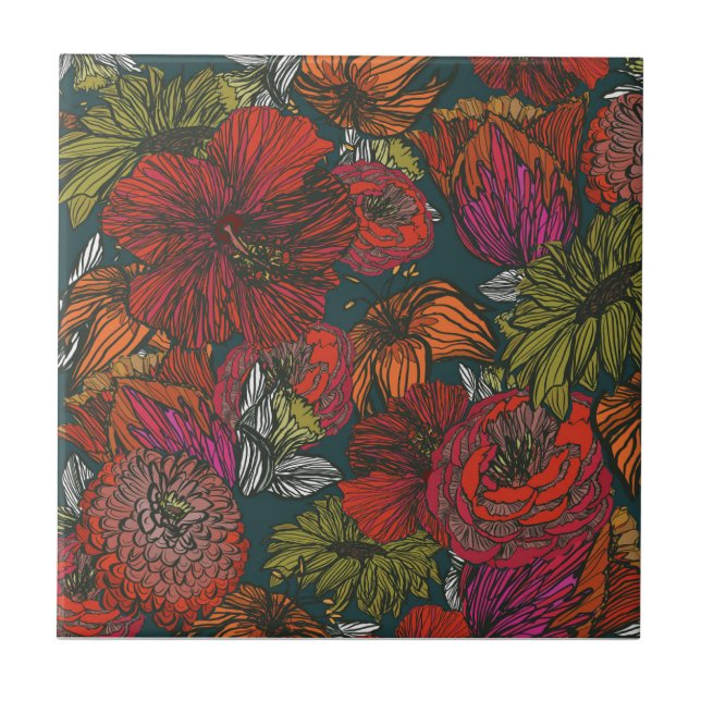 Azulejo Flower Medley (Frente)