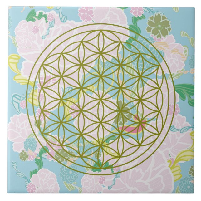 Azulejo Flowers of life (Frente)