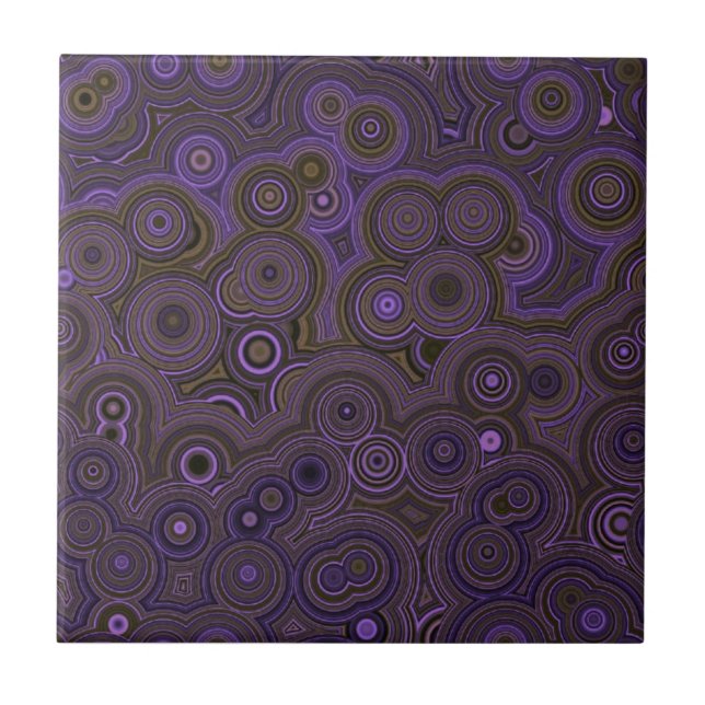Azulejo Flujo de Ágata Violeta – Patrón Abstracto Elegante (Frente)
