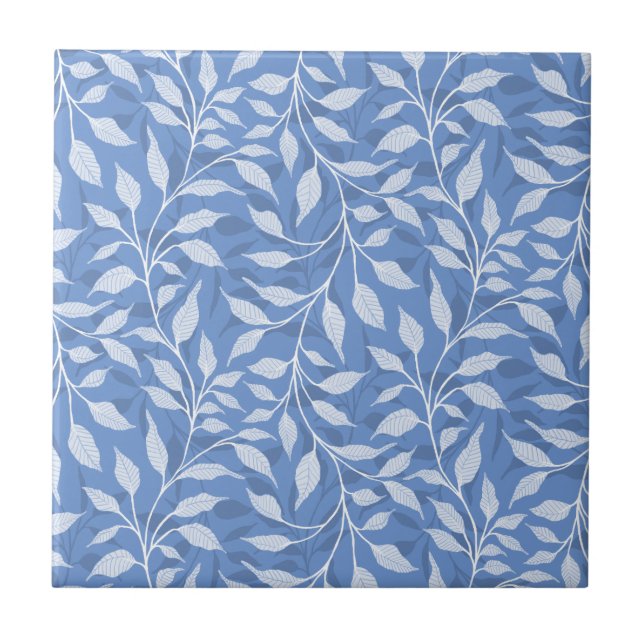 Azulejo Flujo de hojas danzantes diseño oliage delgado (Frente)