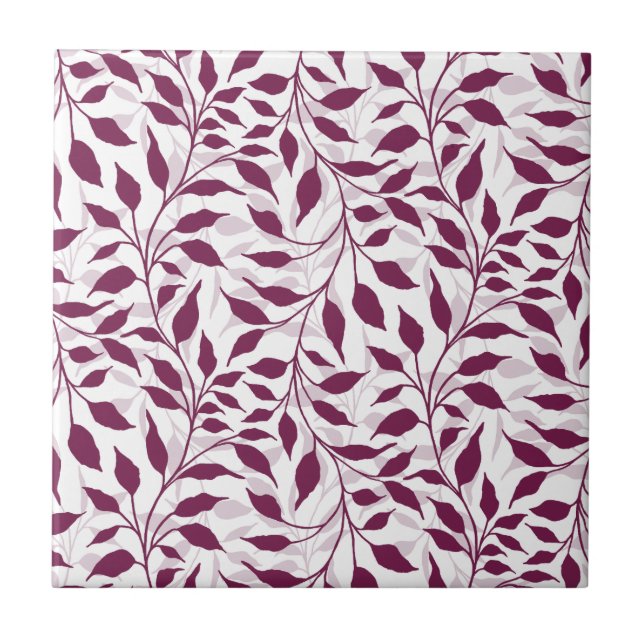 Azulejo Flujo de hojas danzantes diseño oliage delgado (Frente)