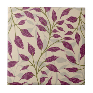 Azulejo Flujo de hojas de baile Delicado Foliage Verde HD