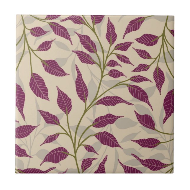 Azulejo Flujo de hojas de baile Delicado Foliage Verde HD (Frente)