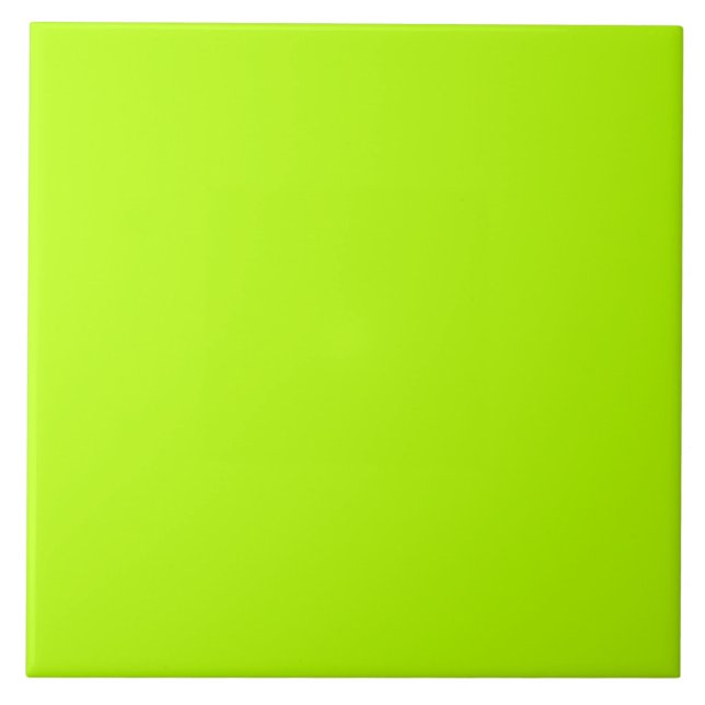 Azulejo Fluorescente Lime Green Neon Yellow Personalizado (Frente)