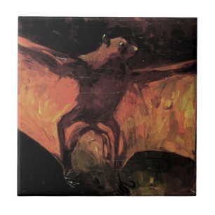 Azulejo Flying Fox Bat de Vincent van Gogh
