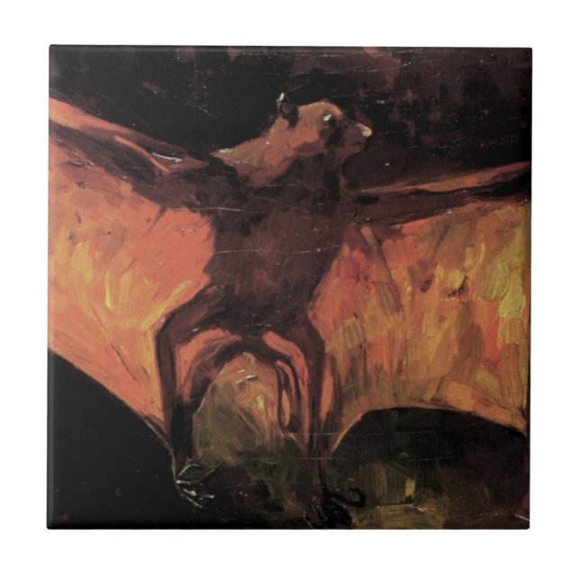 Azulejo Flying Fox Bat de Vincent van Gogh (Frente)