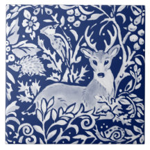 Foliage de animales de la Marina Azul de Cobalto