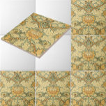 Azulejo Foliage de William Morris y patrón floral<br><div class="desc">Se trata de una impresión digitalmente realzada derivada de un follaje antiguo y de un patrón floral diseñado por William Morris. William Morris era un poeta, novelista, diseñador textil de la era victoriana y una importante figura del Movimiento Británico de Artes y Artesanías. Sus diseños tenían una estética de inspiración...</div>