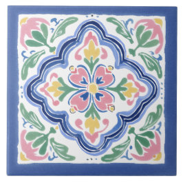 Azulejo Folk Garden Watercolor