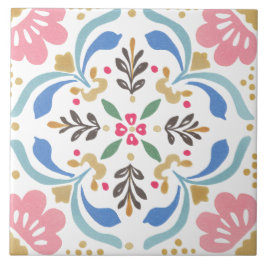 Azulejo Folk Garden Watercolor