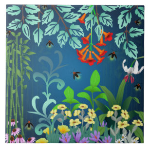 Azulejo Follaje del zorrillo de bosque