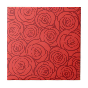 Azulejo Fondo abstracto de los rosas rojos