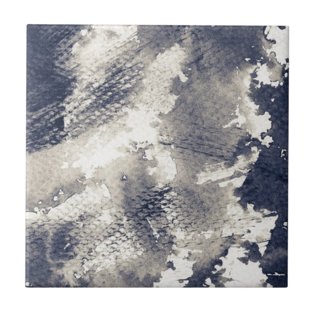 Azulejo Fondo abstracto del grunge. Acuarela, tinta (Frente)