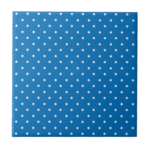 Azulejo Fondo azul sin fisuras con patrón de lunares 