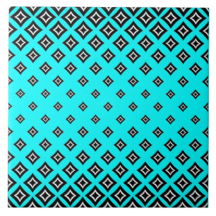 Azulejo Fondo azul y patrón cuadrado geométrico