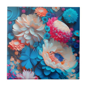 Azulejo Fondo de las flores azules-1