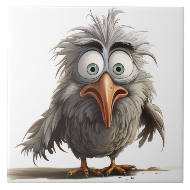 Azulejo Fondo de pájaro extravagante (Frente)