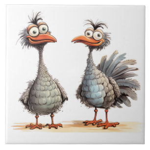 Azulejo fondo de pájaros divertidos