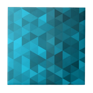 Azulejo fondo de triángulo azul patrón abstracto de bajo p