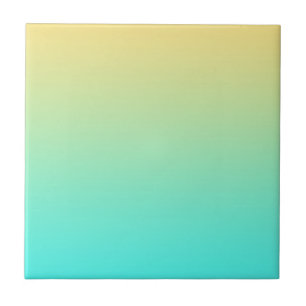 Azulejo Fondo degradado pastel turquesa amarillo
