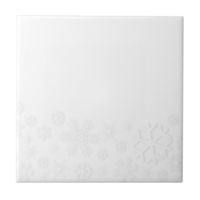 Azulejo Fondo del copo de nieve blanco (Frente)