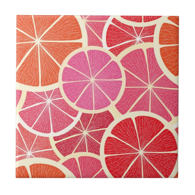 Azulejo Fondo del vintage del pomelo (Frente)