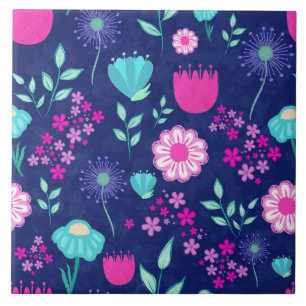 Azulejo Fondo lindo con patrón floral