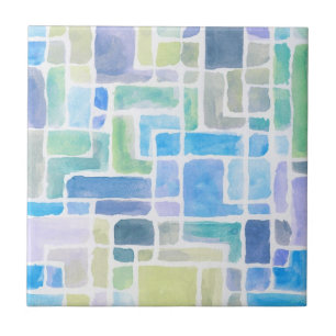 Azulejo Fondo pintado extracto de la acuarela