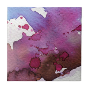 Azulejo Fondo púrpura de la acuarela