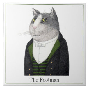 Azulejo FOOTMAN CAT 6" Tile cerámico cuadrado + texto