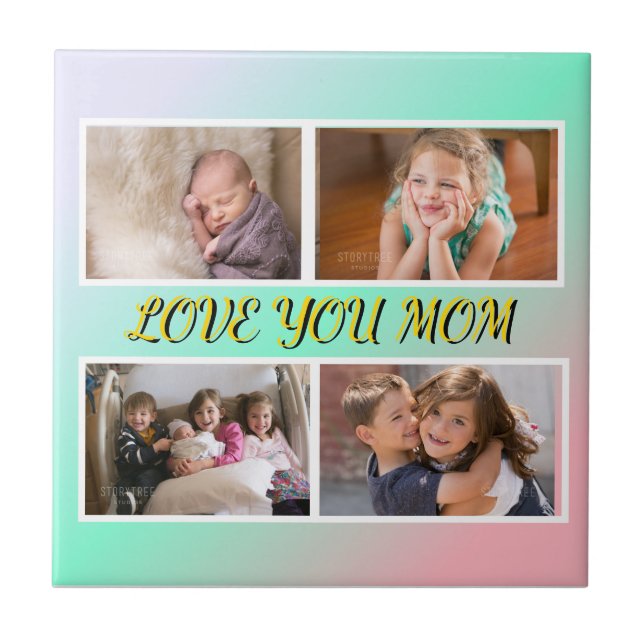 Azulejo Forever in Our Heart 4-Photo Tribute (Frente)