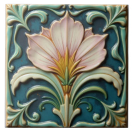 Azulejo Forma floral rosa suave