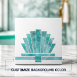 Azulejo Forma geométrica del ventilador Art Deco - Cambiar<br><div class="desc">Forma geométrica del ventilador Art Deco - Cambiar fondo</div>