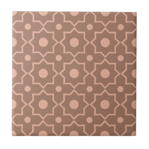 Azulejo Forma geométrica rosa polvoriento de Mocha Mousse 