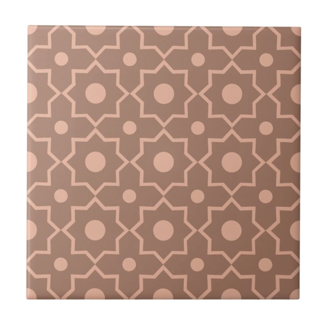 Azulejo Forma geométrica rosa polvoriento de Mocha Mousse  (Frente)
