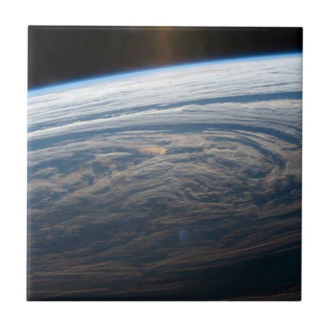 Azulejo Formaciones Nubladas En El Océano Índico Meridiona (Frente)