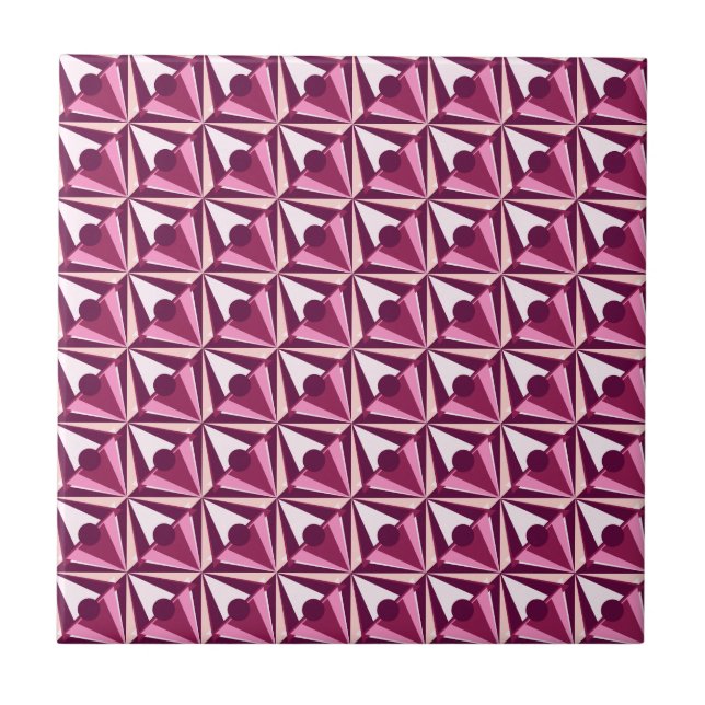 Azulejo Formas de magenta (Frente)