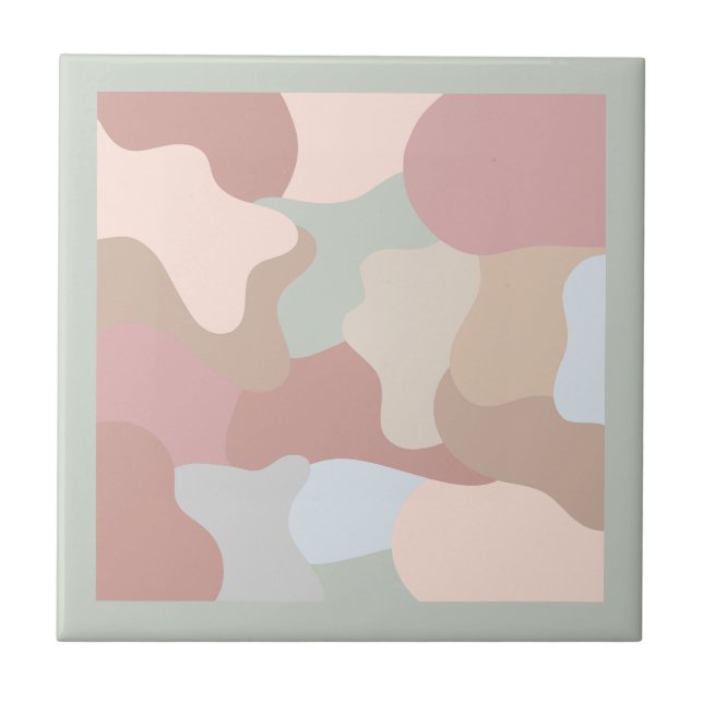 Azulejo Formas de tonos de la Tierra (Frente)