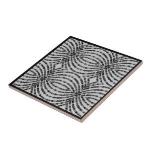 Azulejo Formas de triángulo gris negro translucido hipnóti